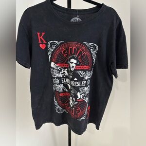 Elvis Presley Graphic Tee - Black and Red